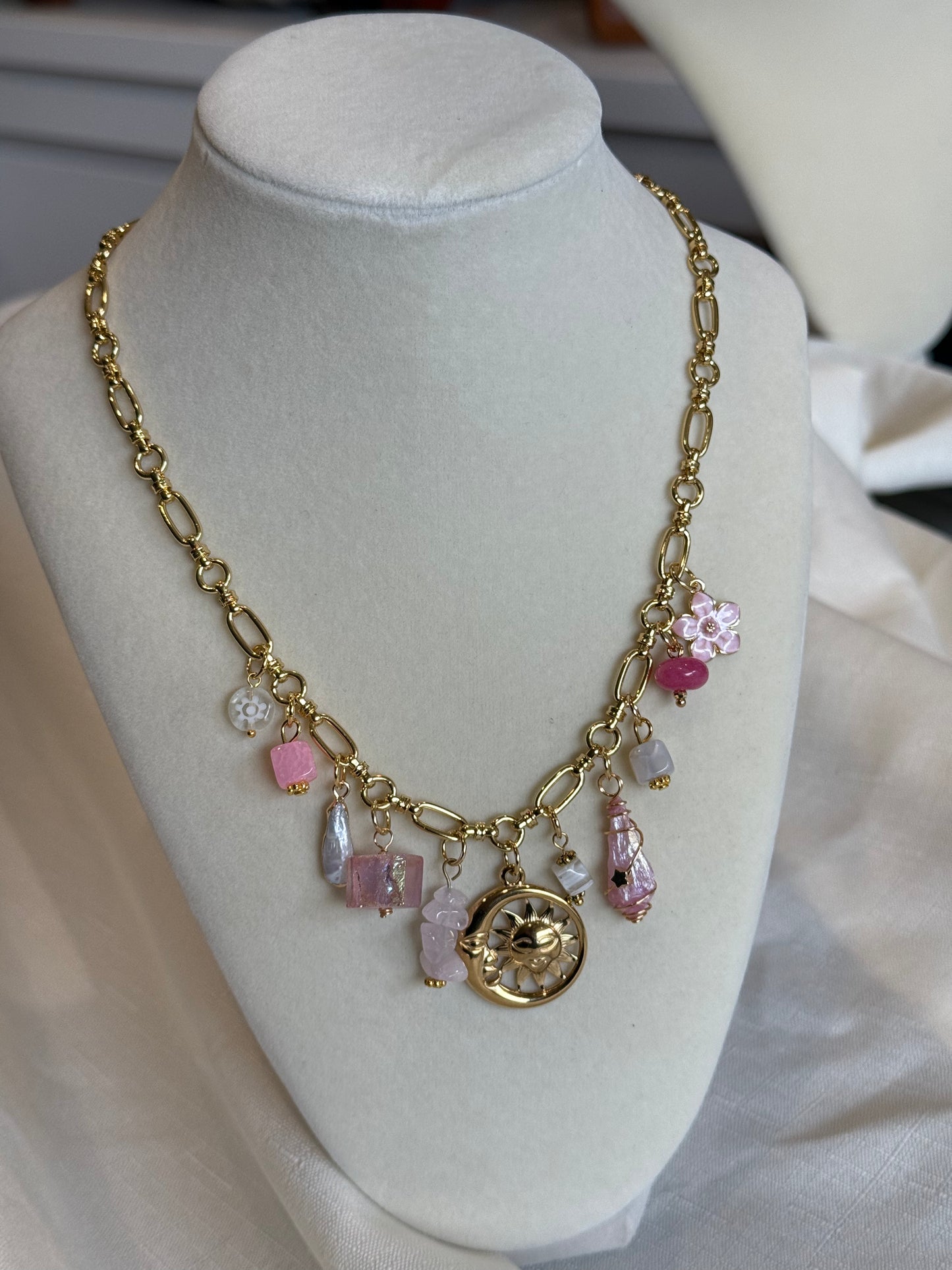 Crystals in Her Pocket Charm Necklace